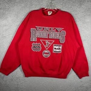 Vintage 20/20 Sport‎ UNLV Runnin Rebels Red Crewneck Sweatshirt Made in USA XL